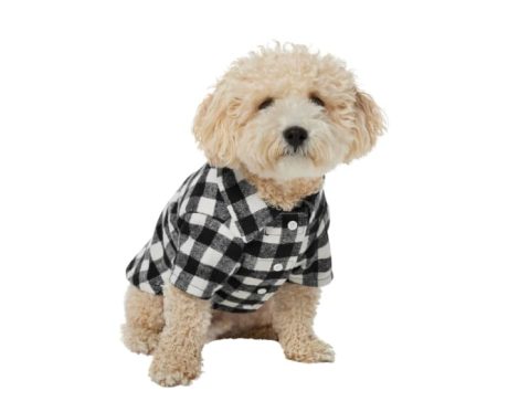 Frisco Black Plaid Dog Shirt