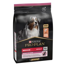 PRO PLAN SENSITIVE SKIN MEDIUM ADULT, DRY DOG FOOD WITH SALMON, 3 KG