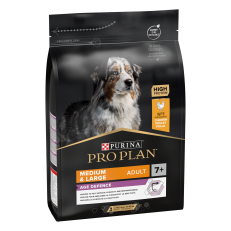 PRO PLAN AGE DEFENCE MEDIUM AND LARGE SENIOR 7+ , DRY DOG FOOD WITH CHICKEN, 3 KG