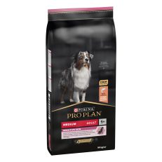 PRO PLAN SENSITIVE SKIN MEDIUM ADULT, DRY DOG FOOD WITH SALMON, 14 KG